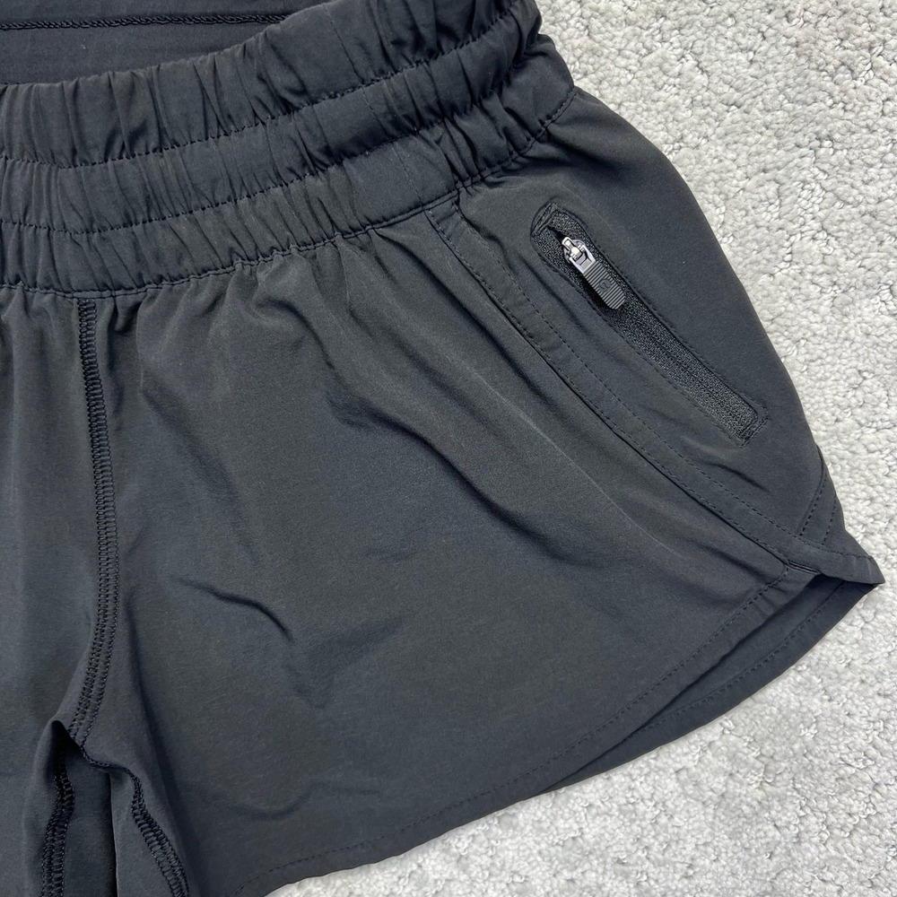 Lululemon Tracker Shorts Womens Size 6 Black V 4" Active Running Gym Lined - Picture 3 of 14